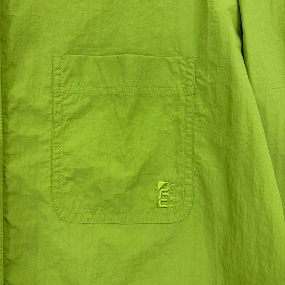 P.E Nation Interval Oversized Button Down Blouse in Peridot Green Size XS NWT - Picture 8 of 9